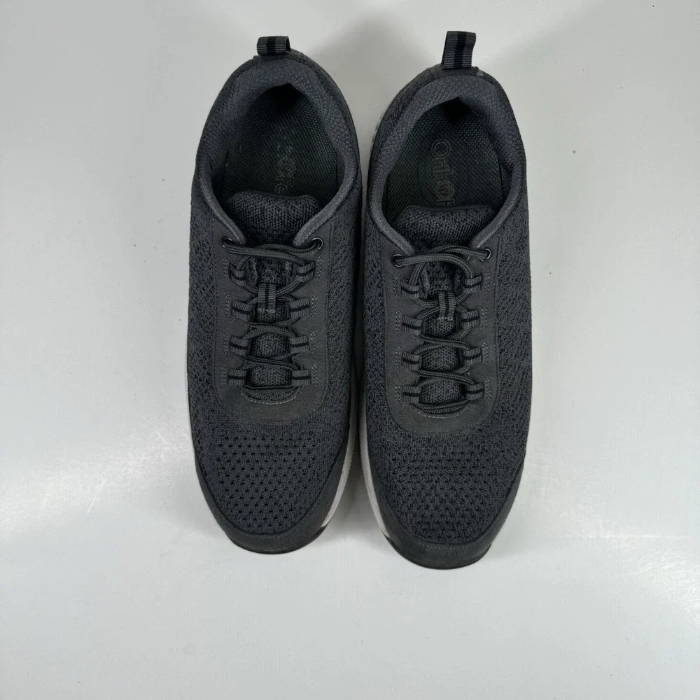 Orthofeet Lava Stretch Knit Men's US 11.5D Dark Grey Orthopedic Walking Sneakers
